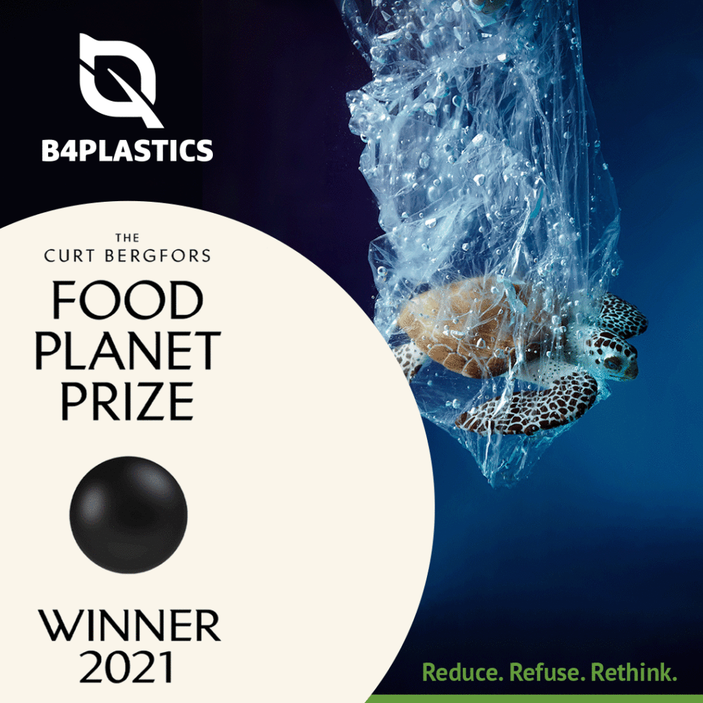 B4Plastics is awarded the Food Planet Prize 2021!